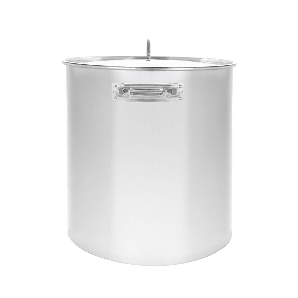 60QT Polished Stainless Steel Stock Pot with Lid A17229