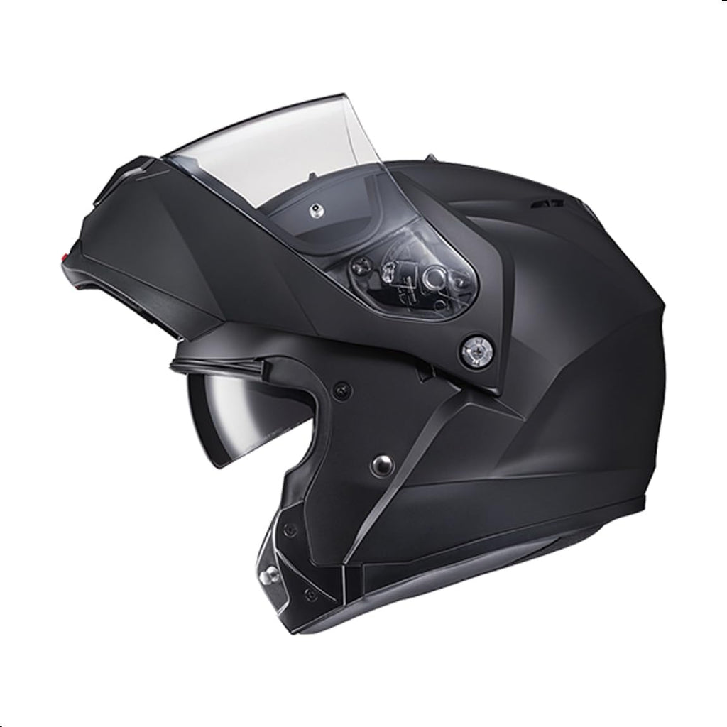 Solid Modular Motorcycle Helmet with Pinlock Shield DOT Approved Semi Flat Black X-Large O2258