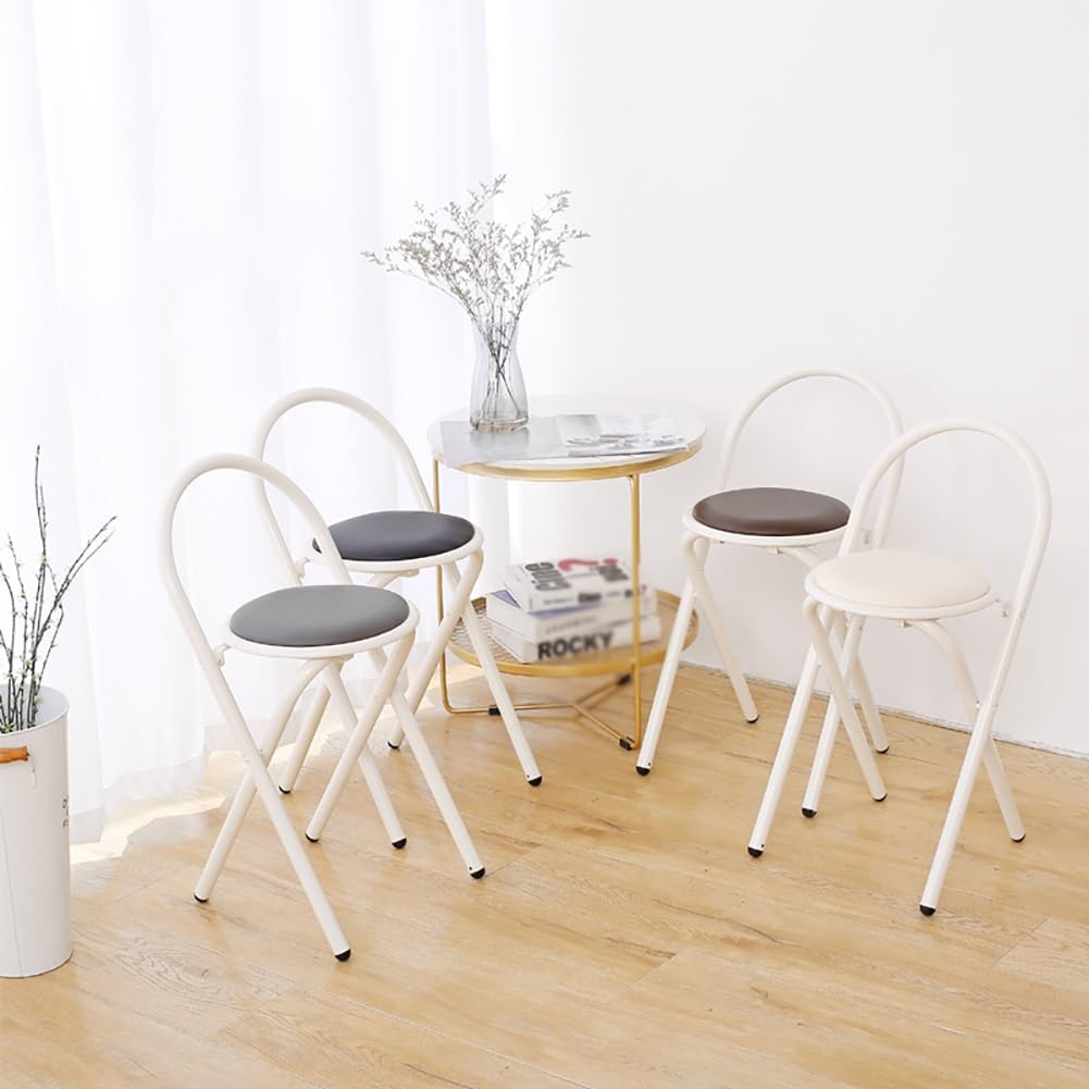 18 Inch Black Folding Bar Stool with Cushion M319609