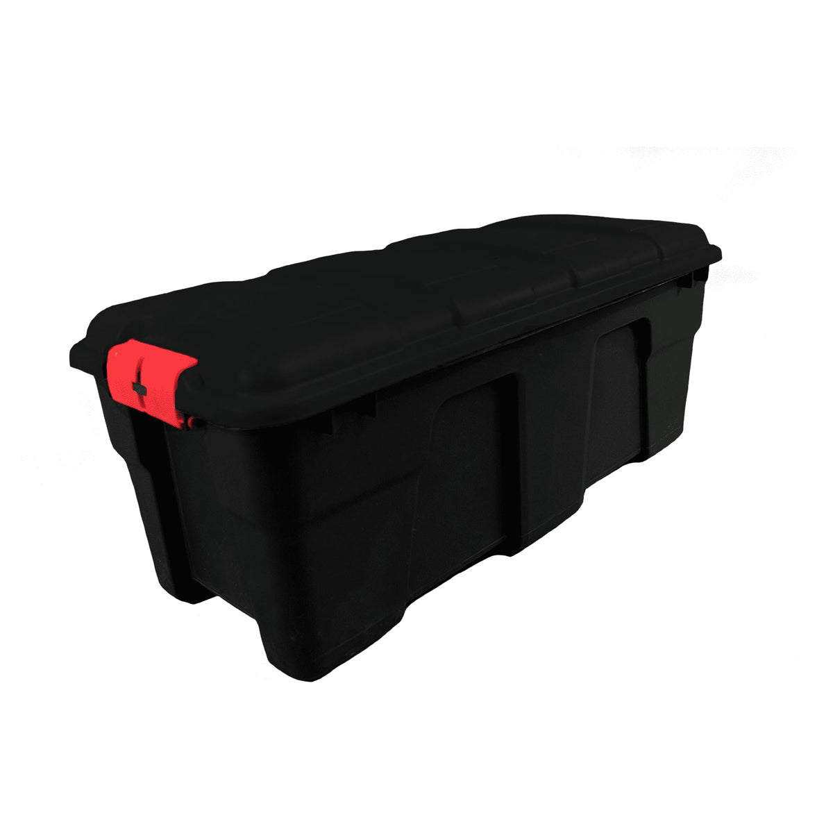 Stackable 17 Gallon Black Plastic Footlocker P211915