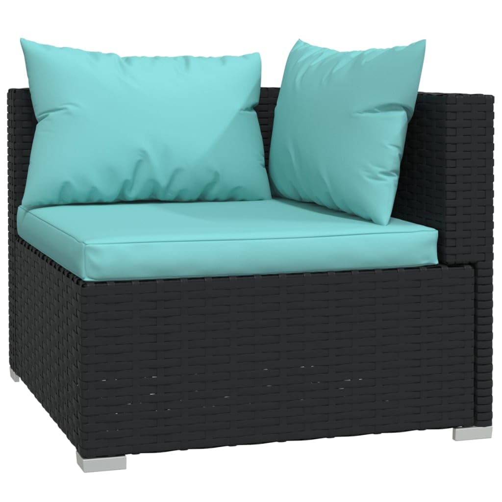 Black 13-Piece PE Rattan Outdoor Sectional Sofa J6424