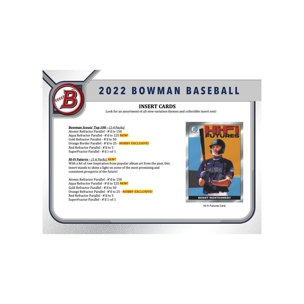 2022 Bowman Baseball Trading Card Mega Box Z760