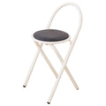 18 Inch Black Folding Bar Stool with Cushion M319609