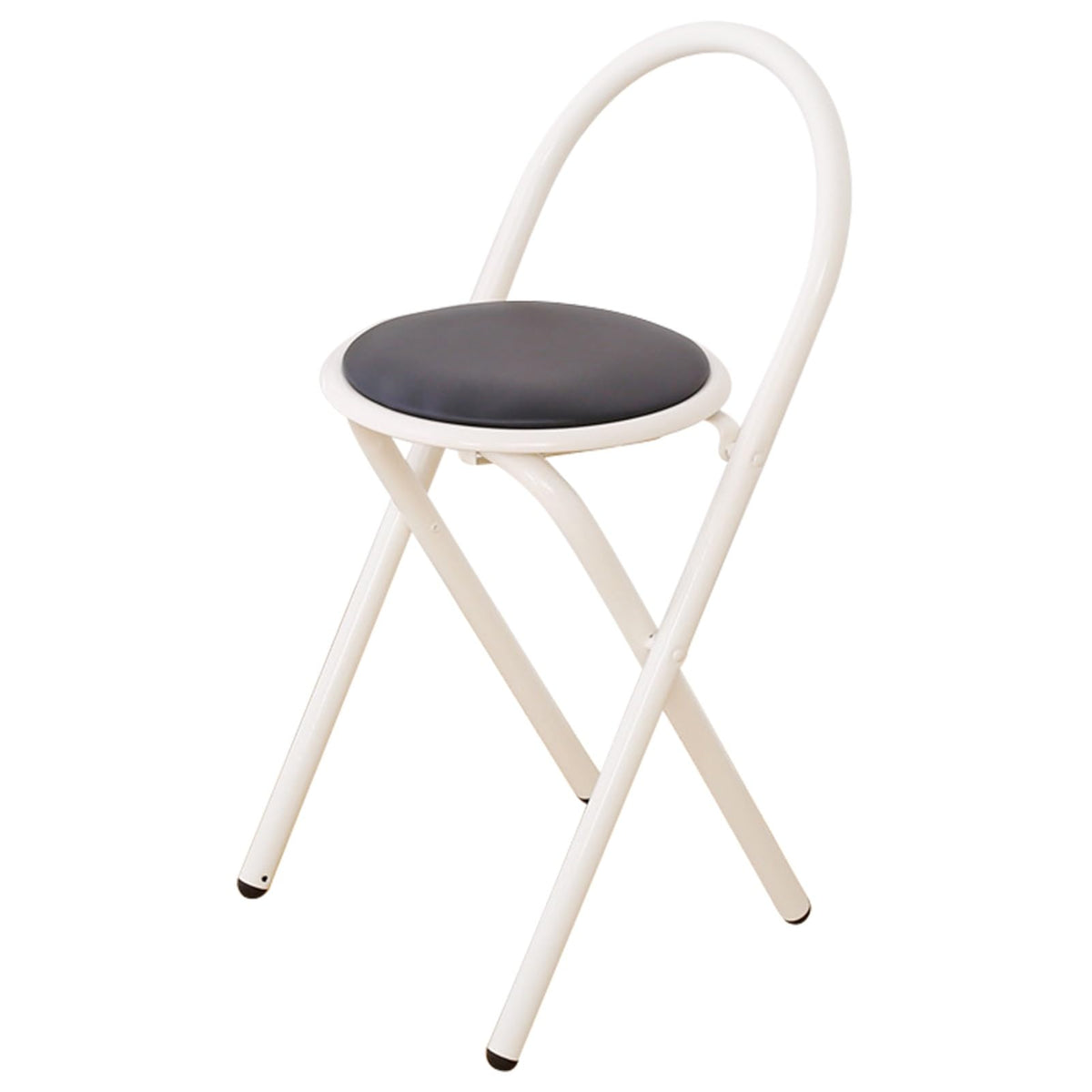 18 Inch Black Folding Bar Stool with Cushion M319609
