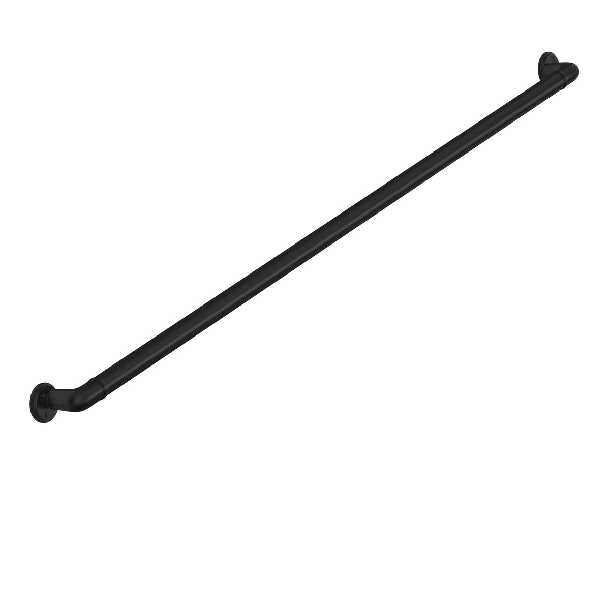 Aluminum Handrail for Stairs, Black, 4' Length W13353