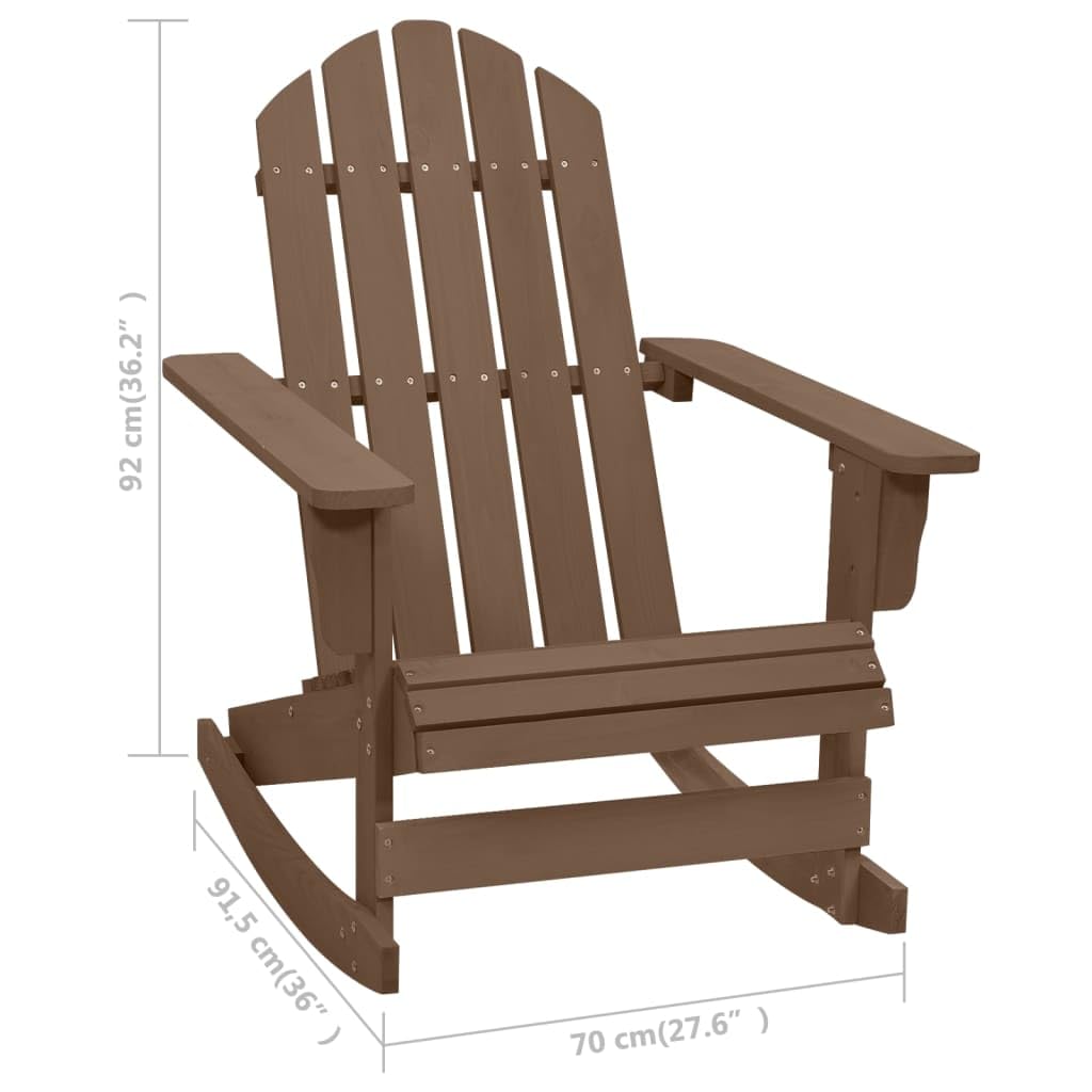 Weathered Brown Solid Pine Hardwood Rocking Chair H598834