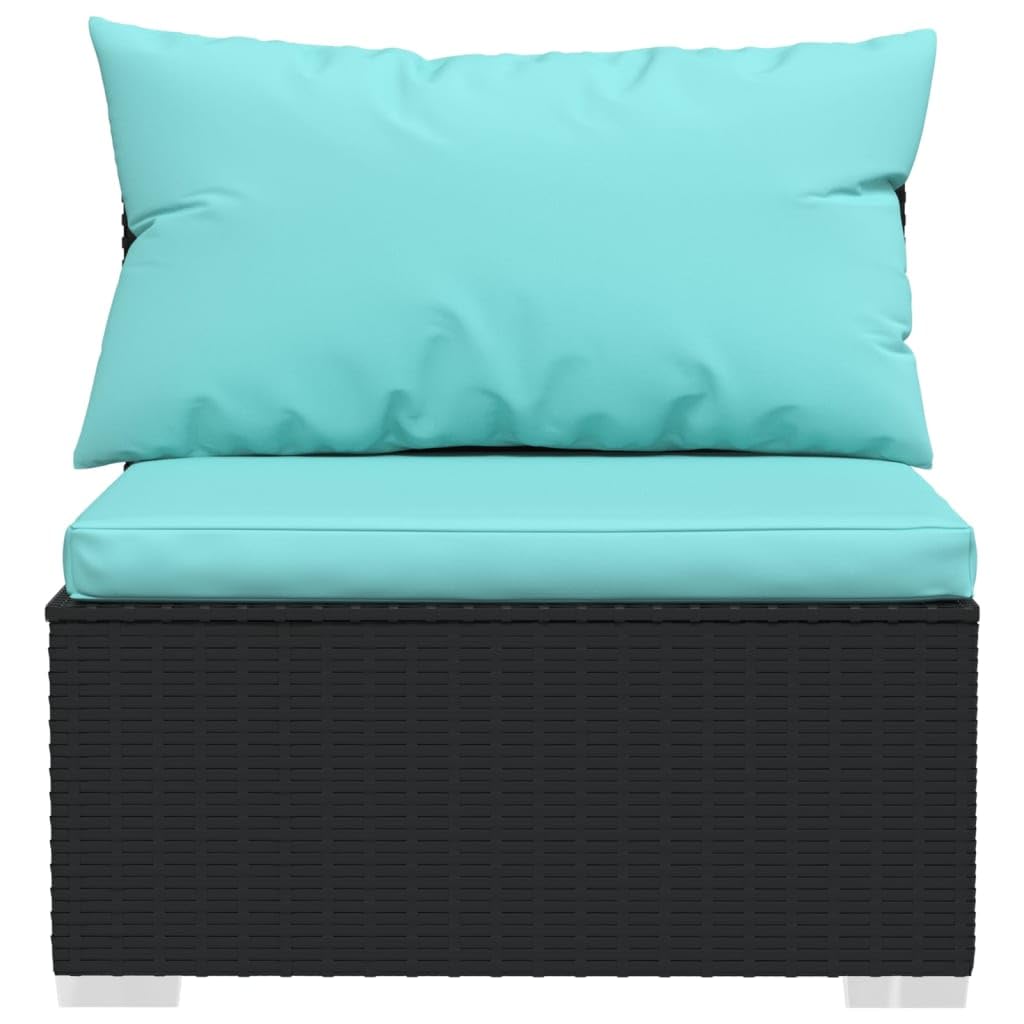 Black 13-Piece PE Rattan Outdoor Sectional Sofa J6424
