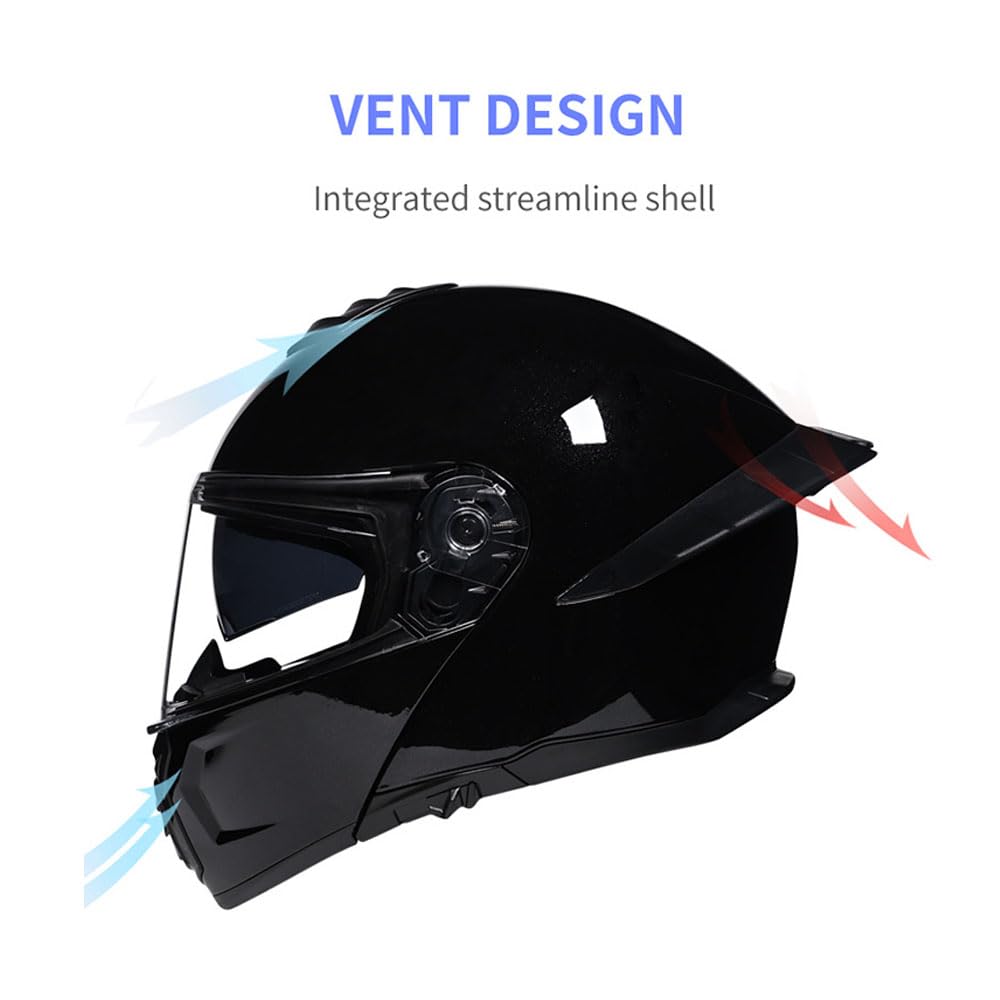 Modular Flip-Up Full Face Motorcycle Helmet with Dual Visor Z71958
