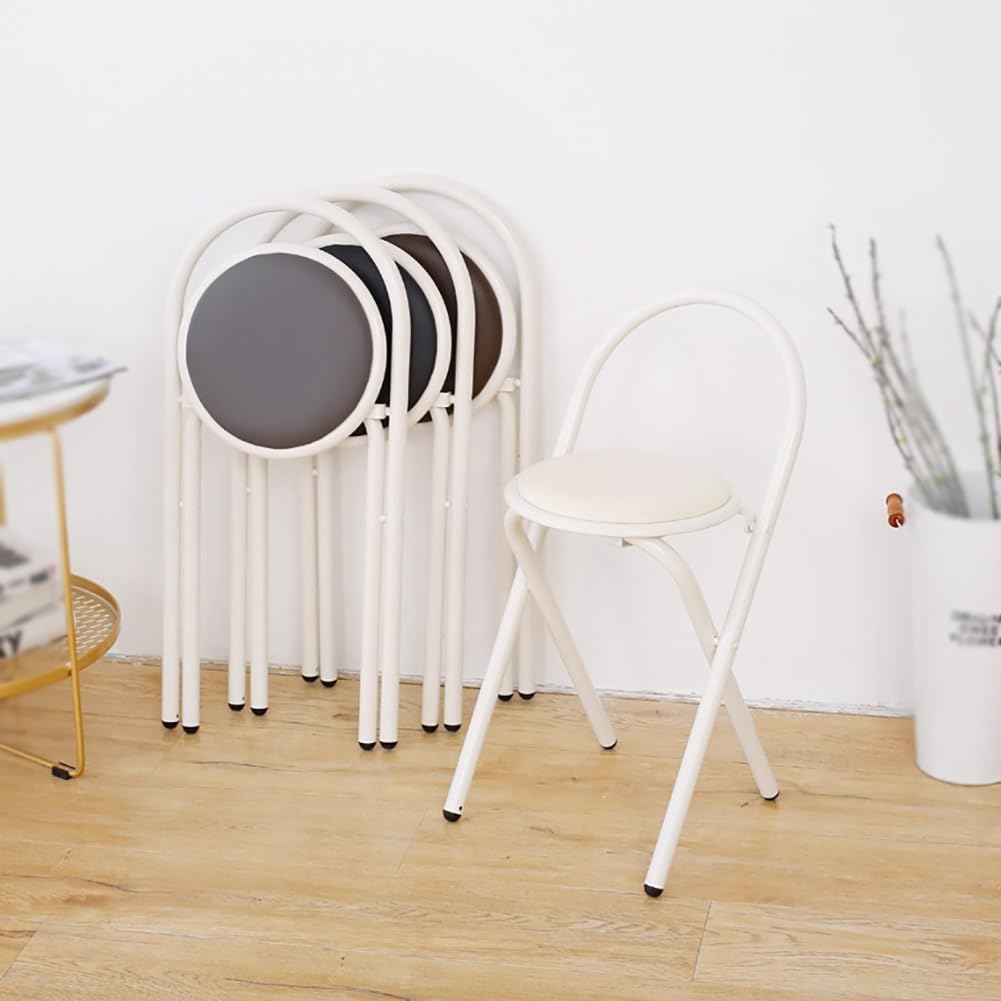 18 Inch Black Folding Bar Stool with Cushion M319609