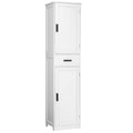 67'' Tall White Storage Cabinet with 4 Shelves & 2 Doors J2354