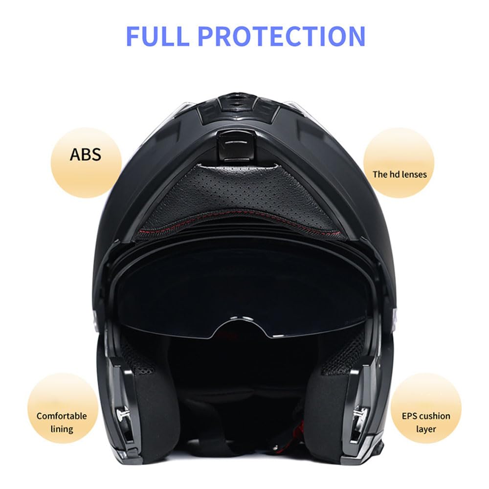 Modular Flip-Up Full Face Motorcycle Helmet with Dual Visor Z71958