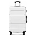 20 Inch White Hard Shell Suitcase H3276
