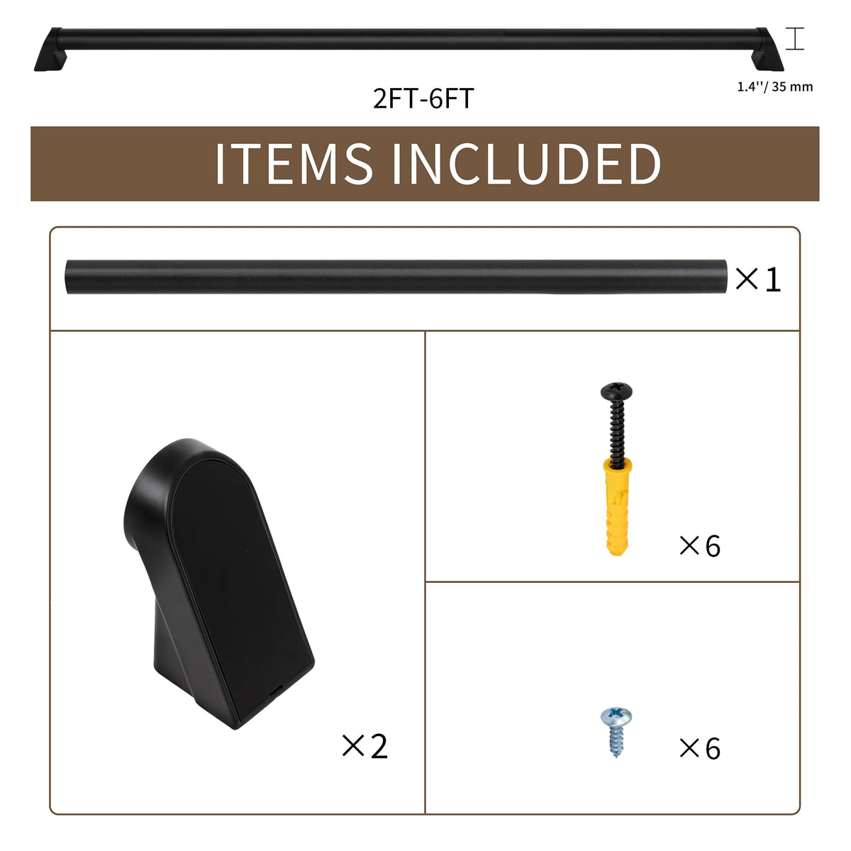 3 FT ADA Compliant Aluminum Handrail Set U980877