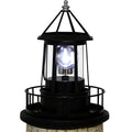Black IP65 Waterproof Solar Rotating Lighthouse Light W473