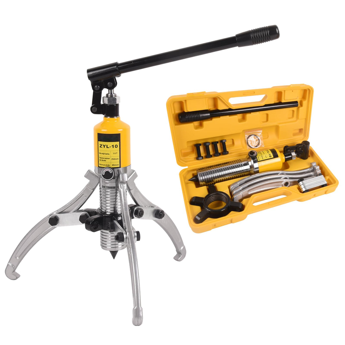 Hydraulic Gear Puller 10 Ton 2 or 3 Jaws with Case M85400