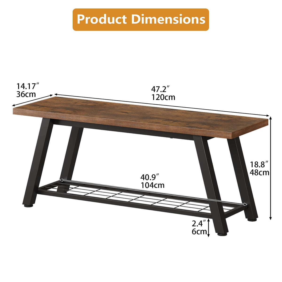 Storage Bench and Shoe Rack U320847