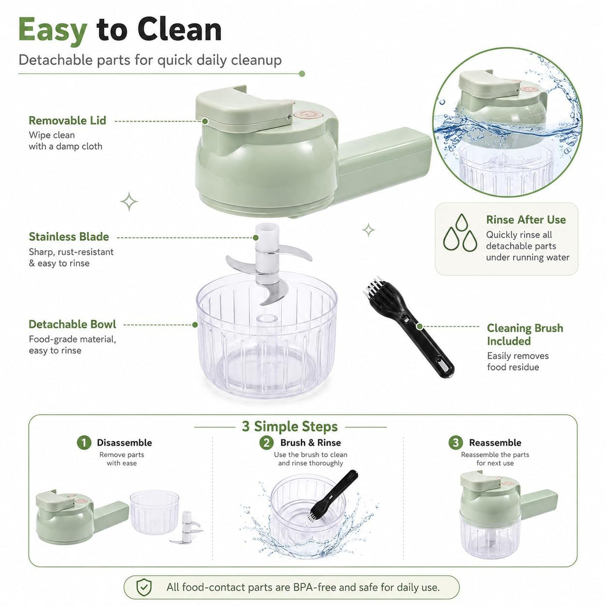 Electric 5-in-1 Handheld Vegetable Chopper G925907
