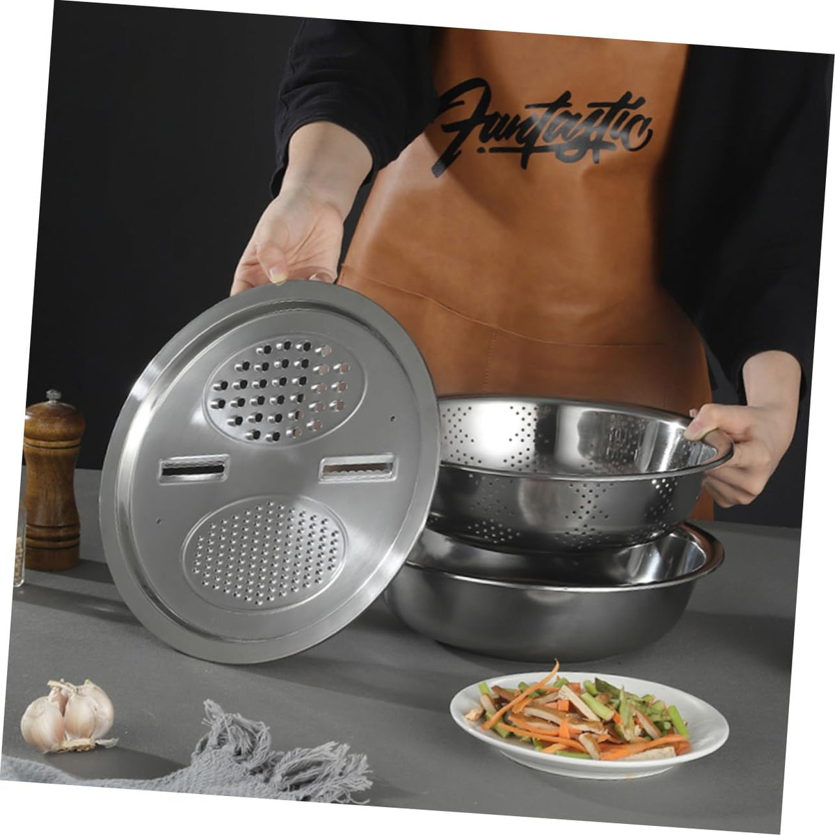 Metal Vegetable Washing Basket Strainer Bowl U54301