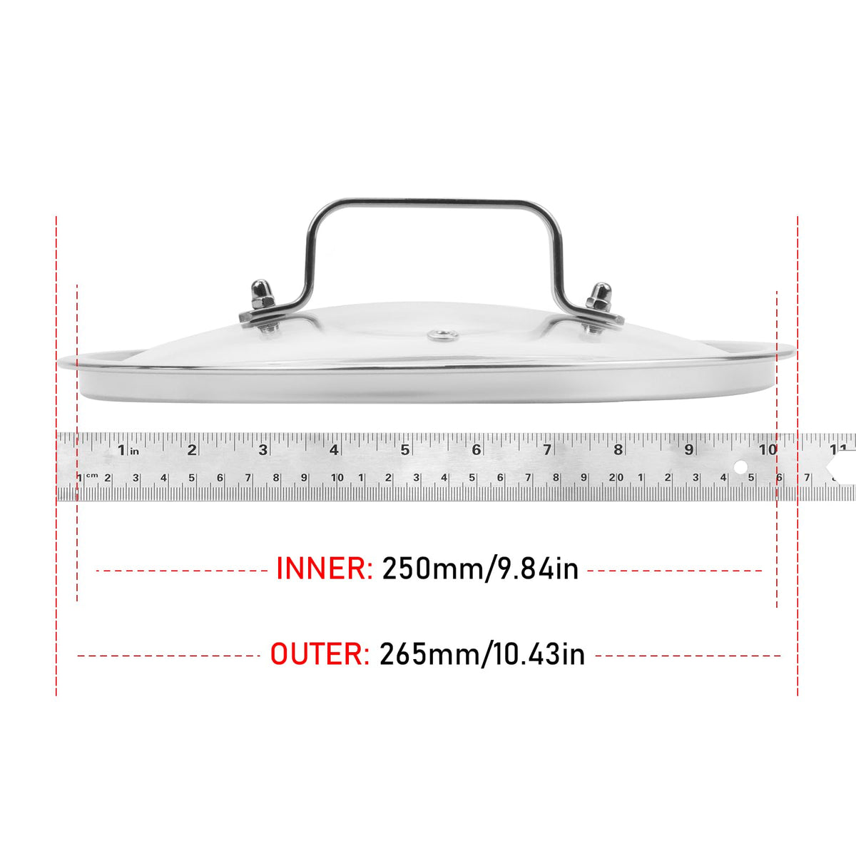 10 Inch Tempered Glass Pot & Pan Lid Q56706