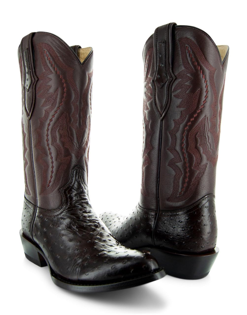Ostrich Print Western Cowboy Boots C4234