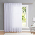 White 84 Inch Sheer Voile Curtain Panel I32945
