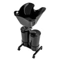 Portable Mobile Shampoo Bowl with Electric Pump, 2 Bucket, Drain Hoses, Height-Adjustable K540980