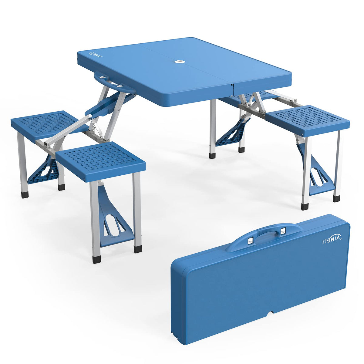4 Ft Folding Picnic Table Set with 4 Seats K2839