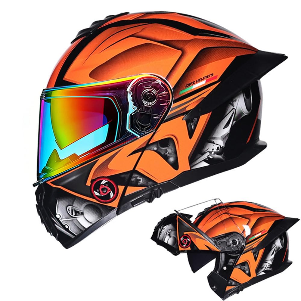 Modular Flip-Up Full Face Motorcycle Helmet with Dual Visor Z71958