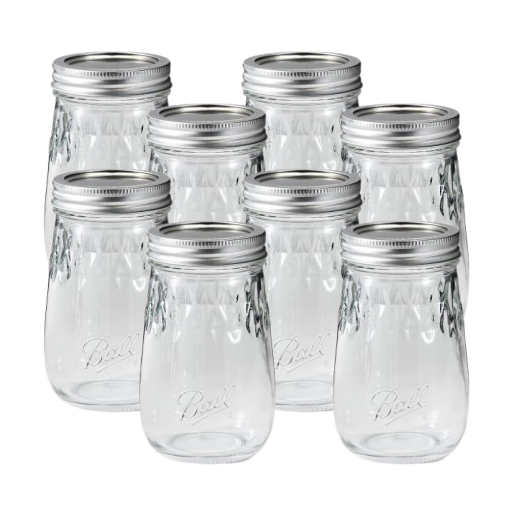 Glass Mason Jar Regular Mouth Pint Size 16 OZ Pack of 8 N37977