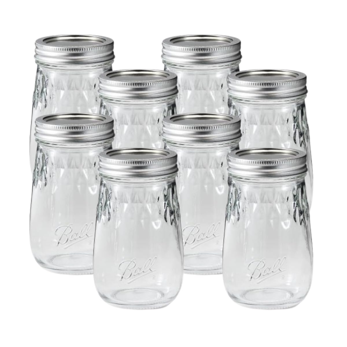 Glass Mason Jar Regular Mouth Pint Size 16 OZ Pack of 8 N37977
