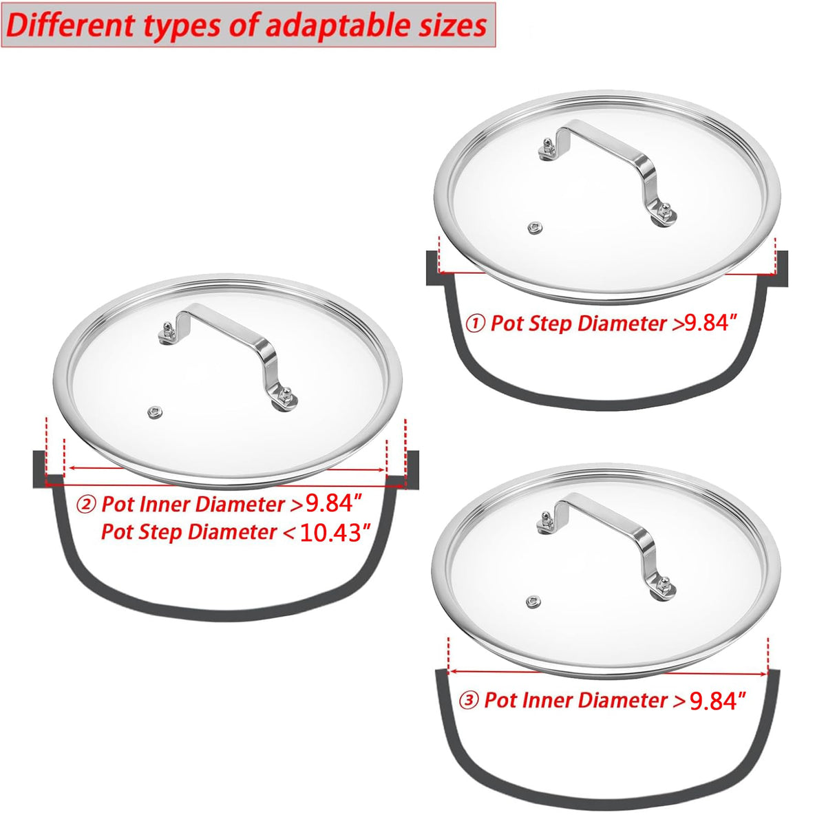 10 Inch Tempered Glass Pot & Pan Lid Q56706