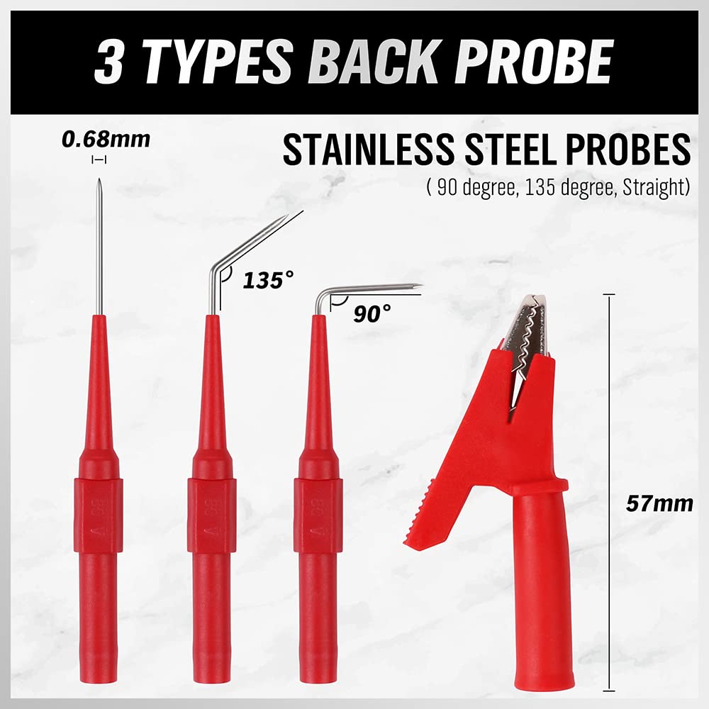 22-Piece Back Probe Kit with Test Leads and Alligator Clips Q913