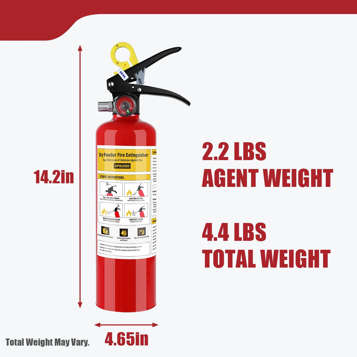 2.5 lb ABC Dry Chemical Fire Extinguishers L264127