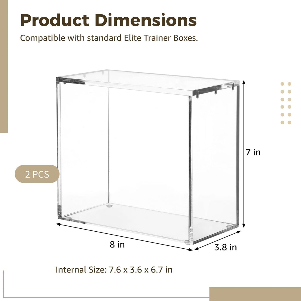 2 Pcs Acrylic Display Cases with Lid Y51998