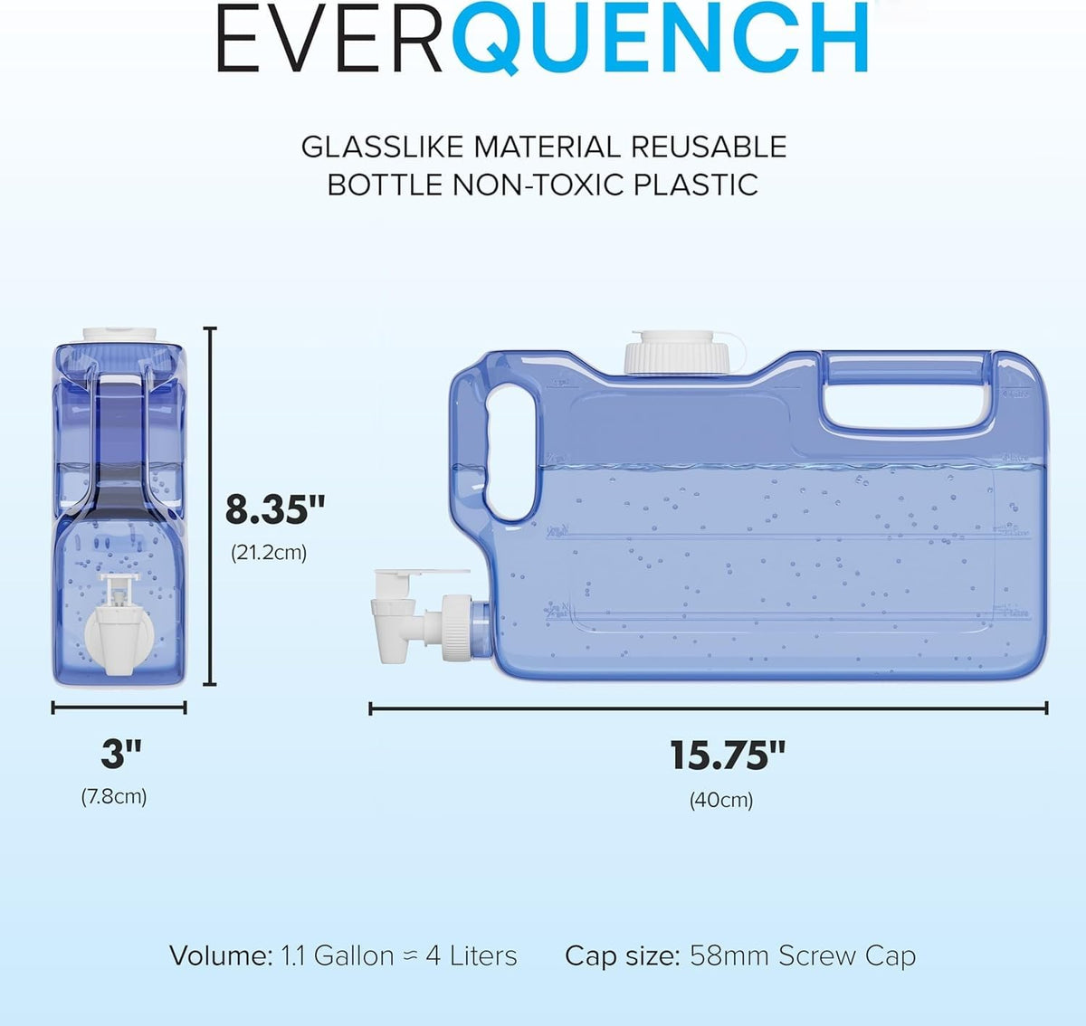 1.1 Gallon Water Dispenser Bottle with Spigot V292558