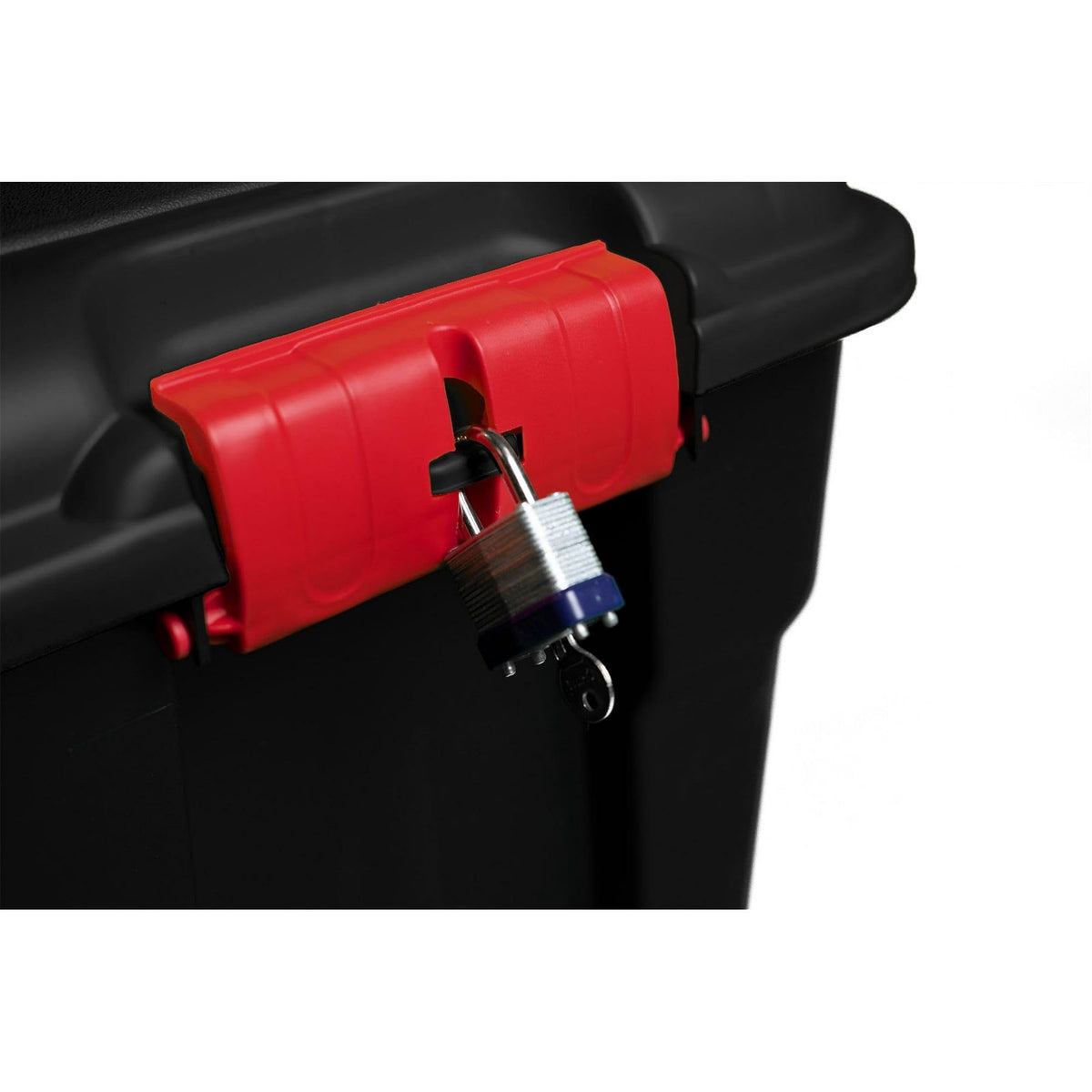 Stackable 17 Gallon Black Plastic Footlocker P211915