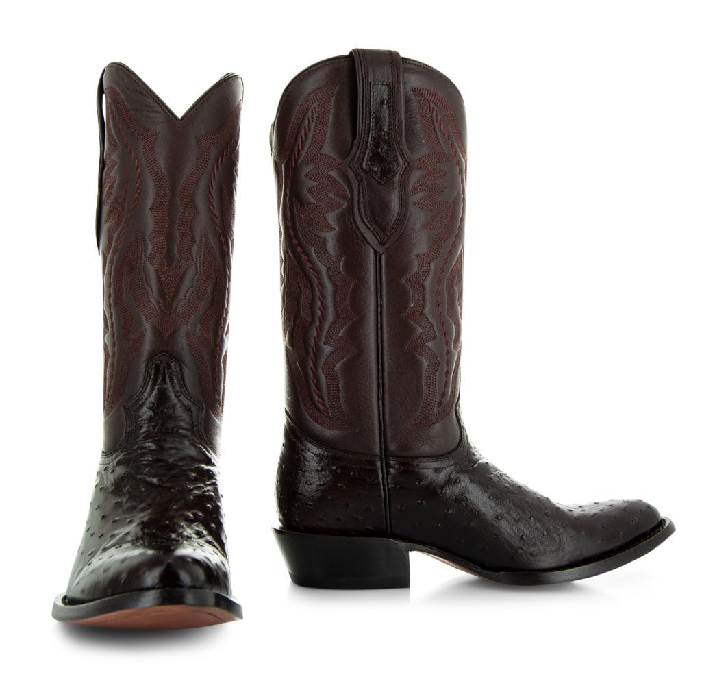 Ostrich Print Western Cowboy Boots C4234
