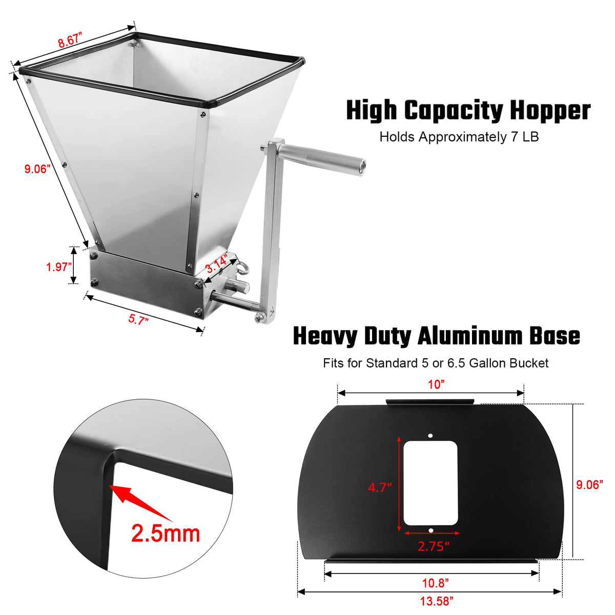 Manual Grain Mill with Stainless Steel Roller P172