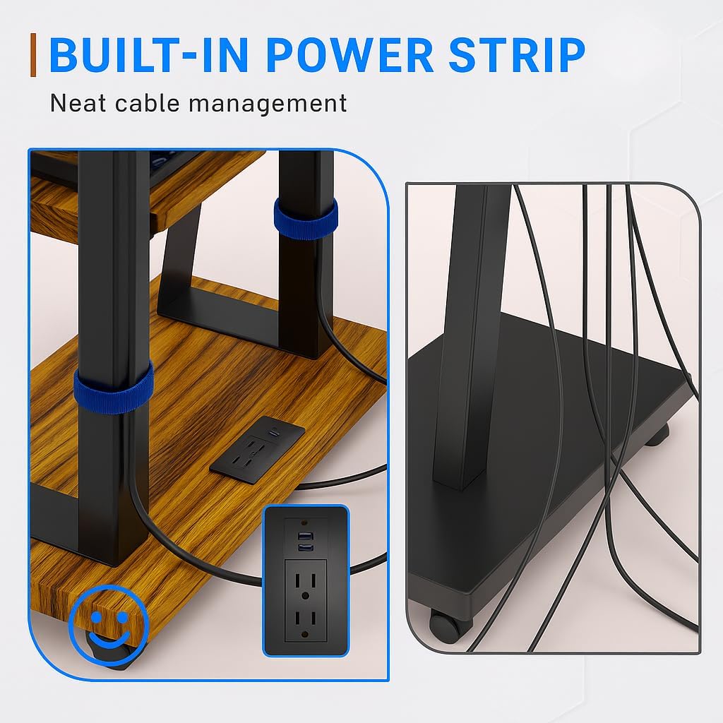 Rolling TV Stand for 32-80 Inch TVs V760