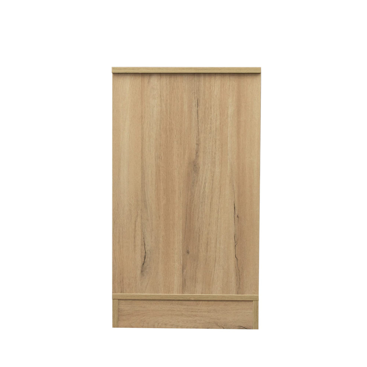 Rustic Oak Wood TV Stand with Sliding Barn Door K8235