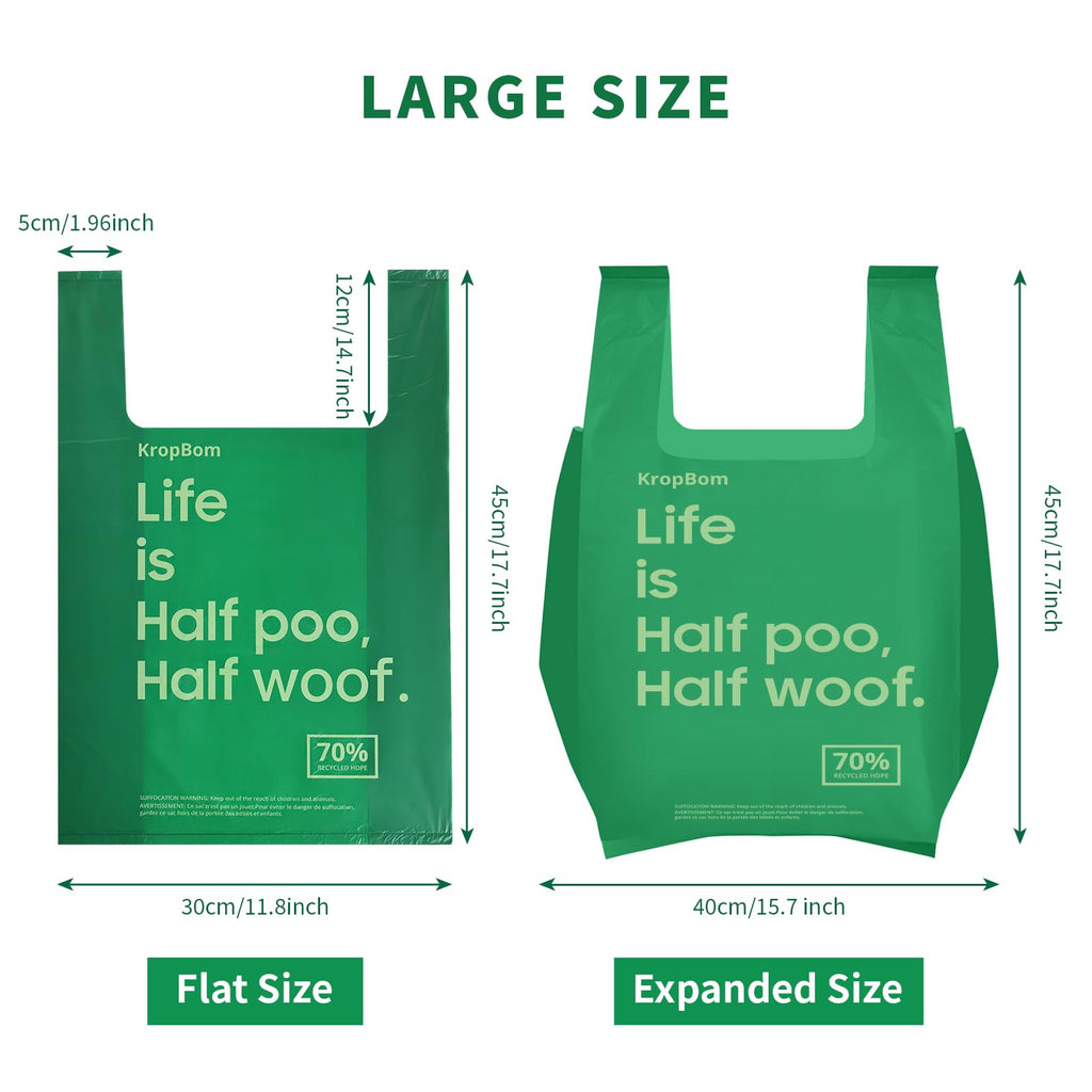 125 Count Large Unscented Cat Poop Bags with Handles D2763