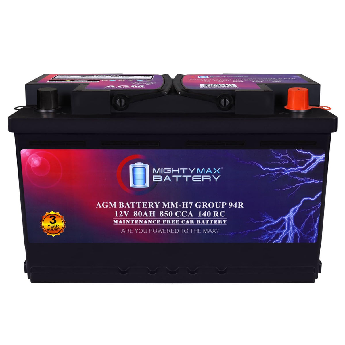 12V 80AH 850 CCA Replacement Battery S66813