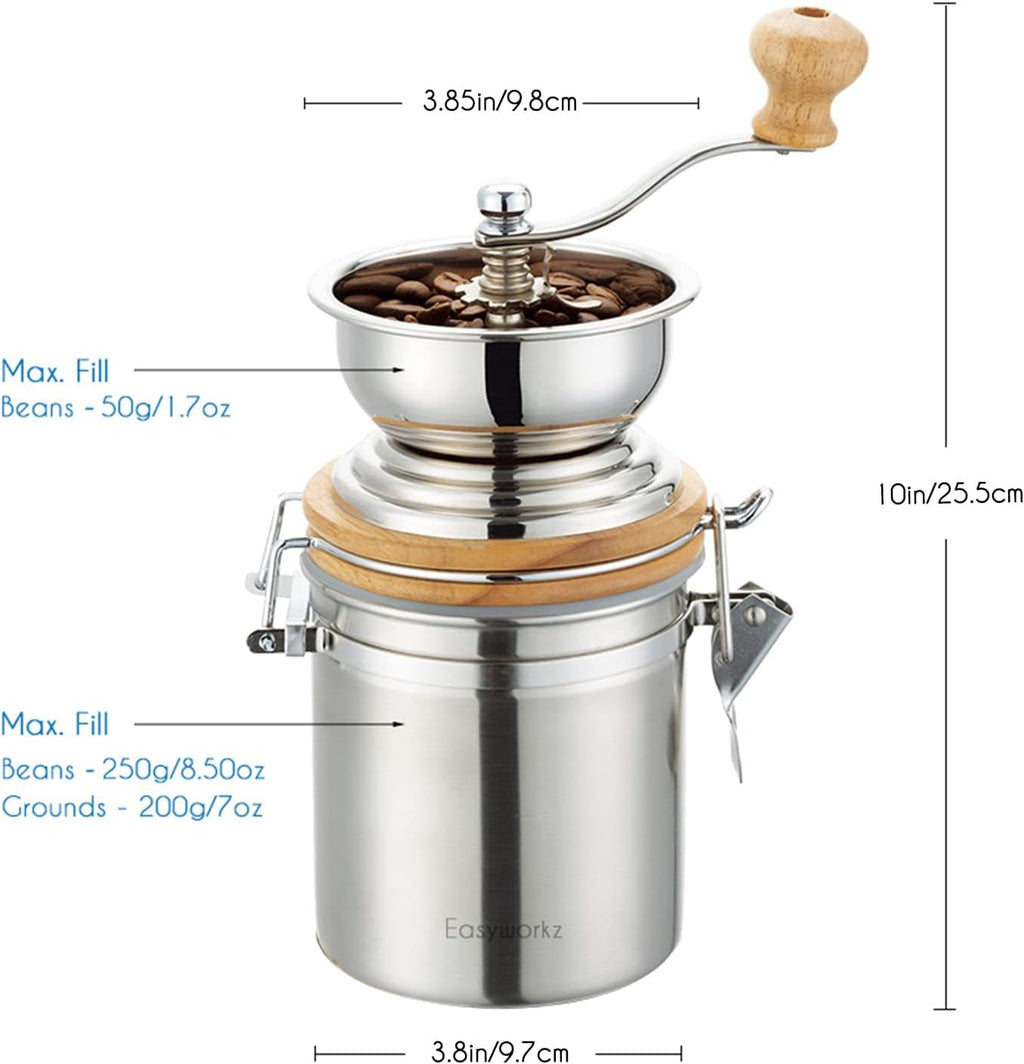 12 oz French Press with Manual Coffee Grinder U392