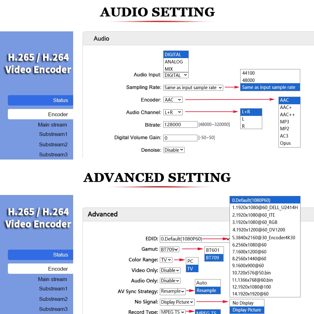 4K HDMI to Ethernet IP Video Audio Encoder S2863