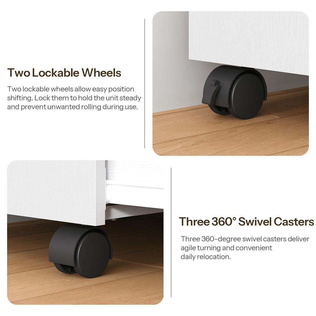 2 Drawers Rolling File Cabinet P49525