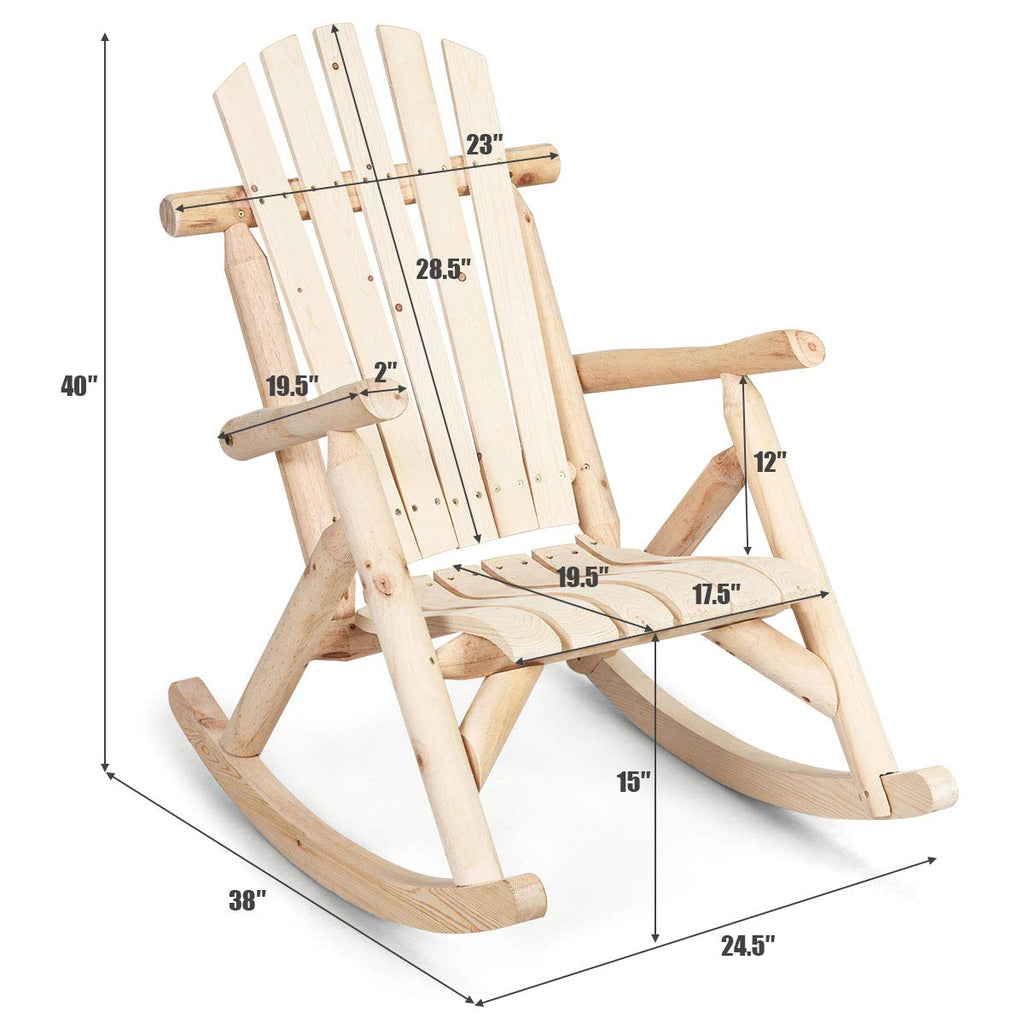 Log Rocking Chair Set C383428