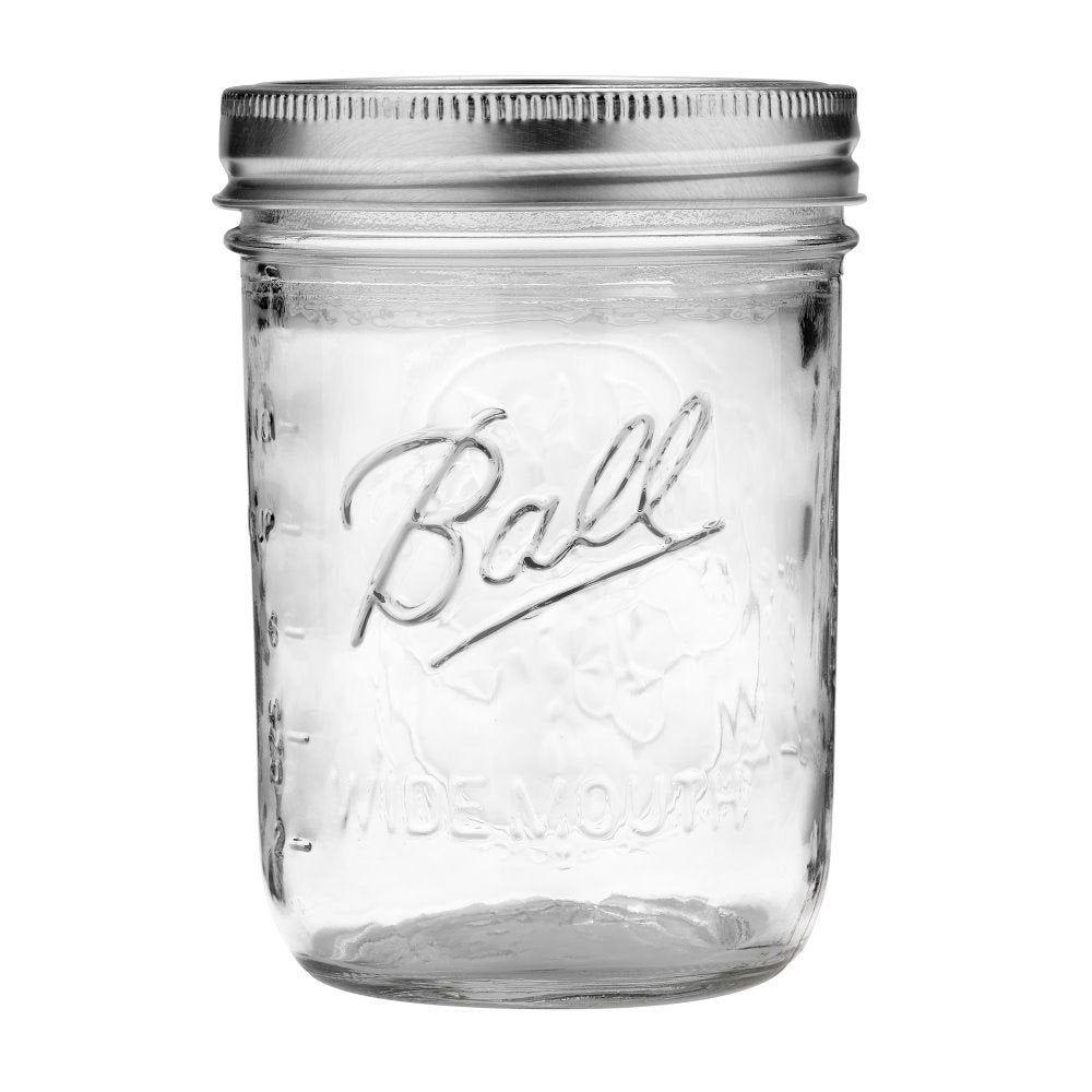 16-Ounce Glass Mason Jar with Lids and Bands, 12-Count N569682
