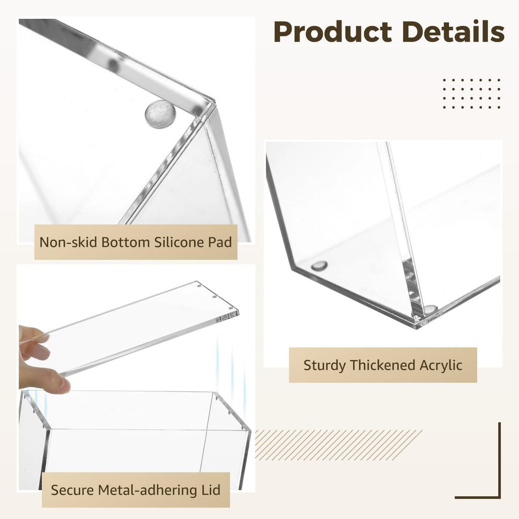 2 Pcs Acrylic Display Cases with Lid Y51998
