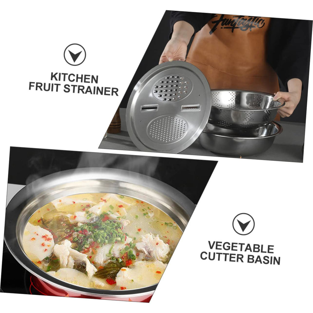 Metal Vegetable Washing Basket Strainer Bowl U54301