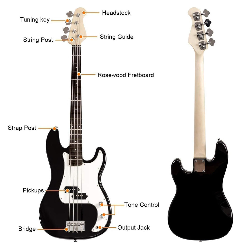 Full Size 4 String Electric Bass Guitar with Bag R18232